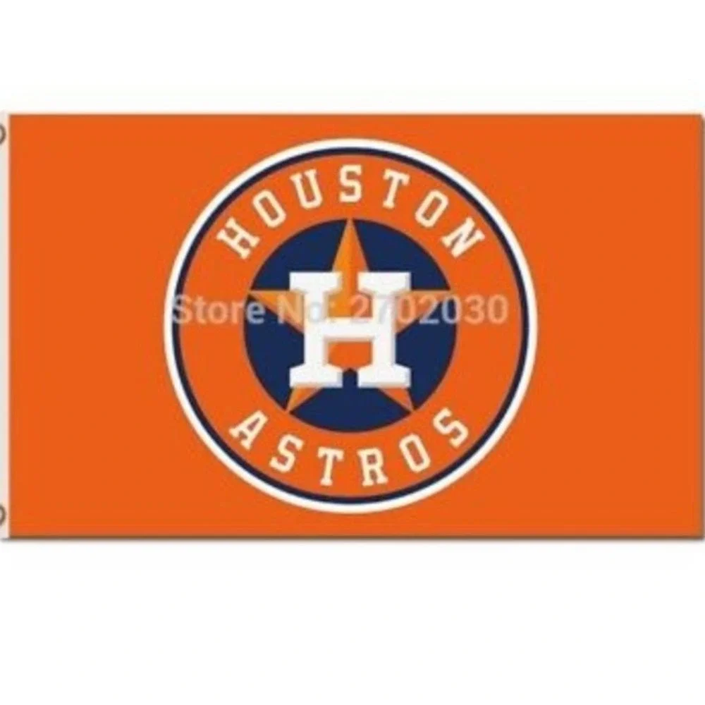 Houston‎ Astros Flag Orange Navy Blue Baseball Team Logo Outdoor Indoor Mancave